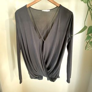 Lush drop detail blouse